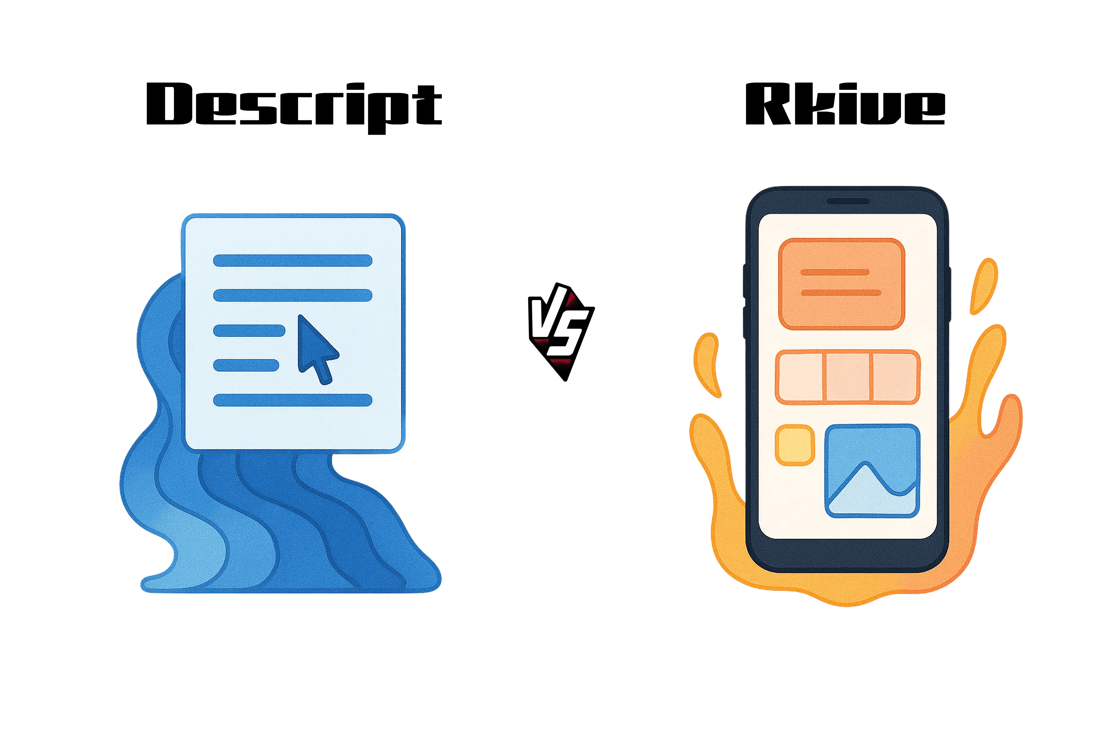 Cover image for the article: Descript vs Rkive AI (2026): Transcript Editor vs Content OS