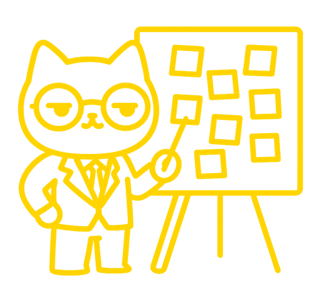 Mascot with post-it